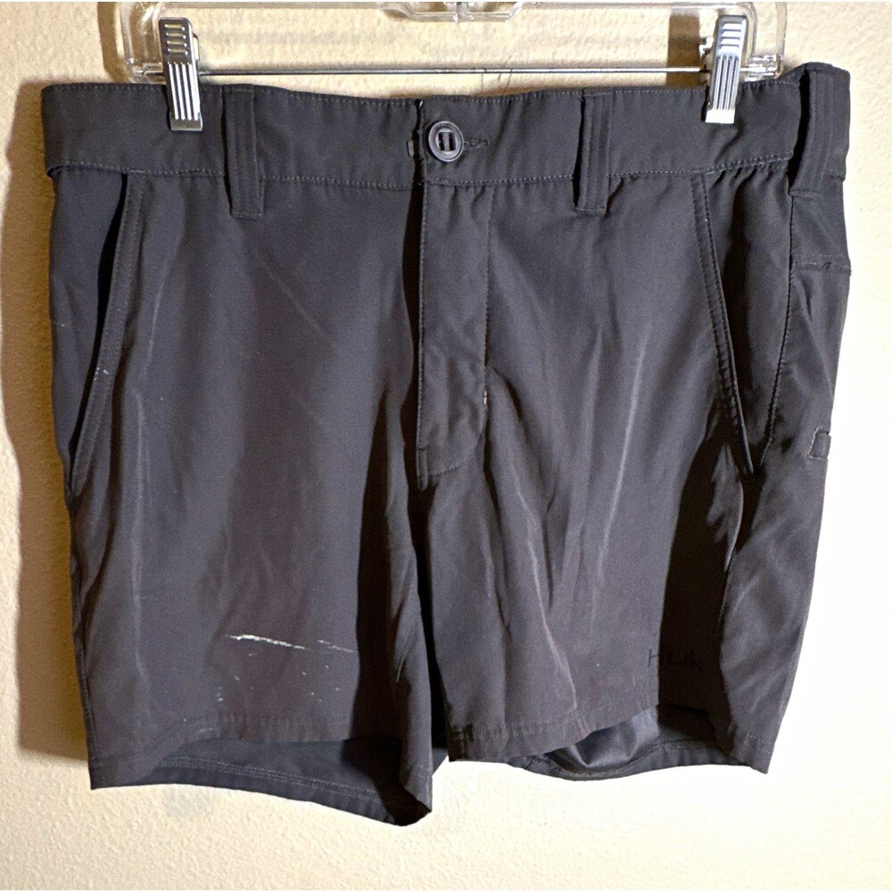 Huk Men's Cargo Fishing Shorts Gray Regular Fit 34W 8" Inseam Pockets
